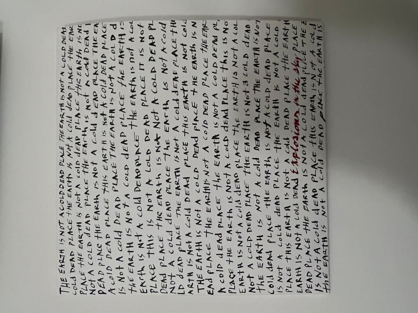 The Earth Is Not a Cold Dead Place